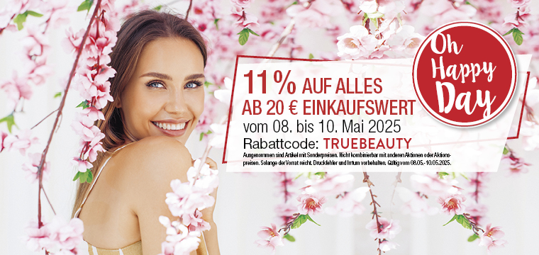Oh Happy Day mit 11% Rabatt auf Alles ab 20€ in Ihrem VITALIA Reformhaus