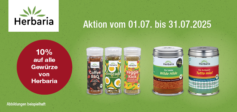 Aktion bei VITALIA - 10 % auf Gewürze von Herbaria