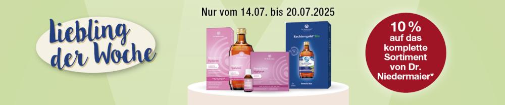 Aktion Liebling der Woche - 10 % auf Artikel von Dr. Niedermaier