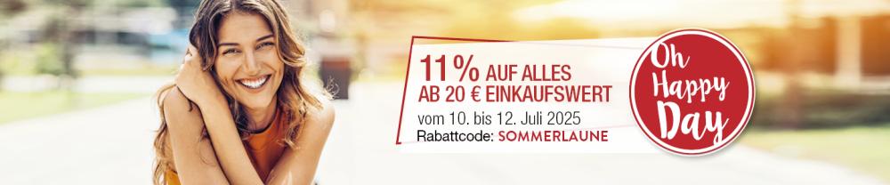 Aktion Oh Happy Day - 11 % auf Alles ab 20€ Einkaufswert