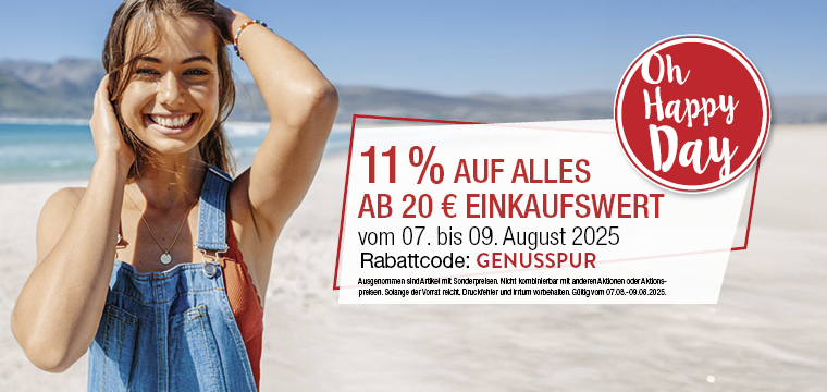 VITALIA Aktion  - Oh Happy Day 11 % auf Alles ab 20 € Einkaufswert