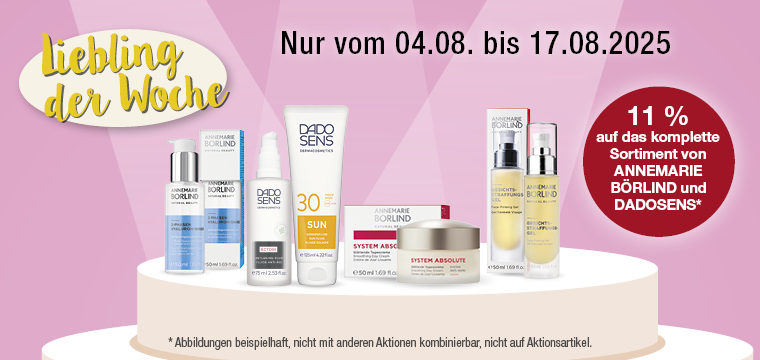 VITALIA Aktion  - Liebling der Woche 11 % auf Börlind und DadoSens