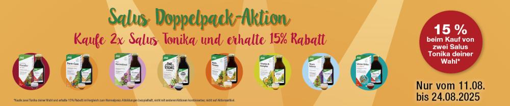 VITALIA Aktion - Salus Tonika-Doppelpack - kaufen Sie 2 Tonika Ihrer Wahl und sparen 15% Rabatt