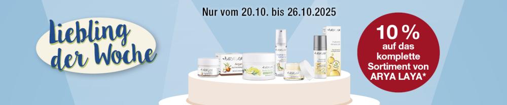 VITALIA Aktion - Liebling der Woche mit 10% Rabatt auf Kosmetik von ARYA LAYA