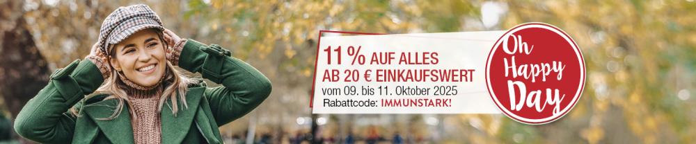 VITALIA Aktion - Oh Happy Day mit 11% Rabatt auf Alles ab 20 Einkaufswert