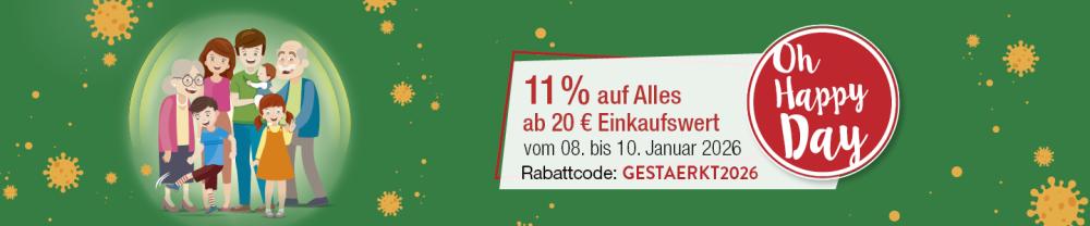 VITALIA Aktion - Oh Happy Day 11 % auf alles vom 08. bis 10.01.2026