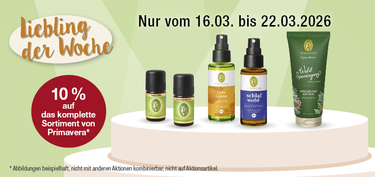 VITALIA Reformhaus Aktion - Liebling der Woche 10 % auf das Primavera Sortiment