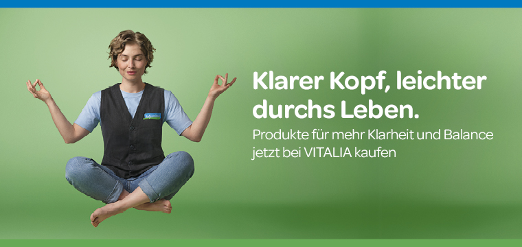 Klarer Kopf, leichter durchs Leben - jetzt neu bei VITALIA Reformhaus passende Produkte kaufen