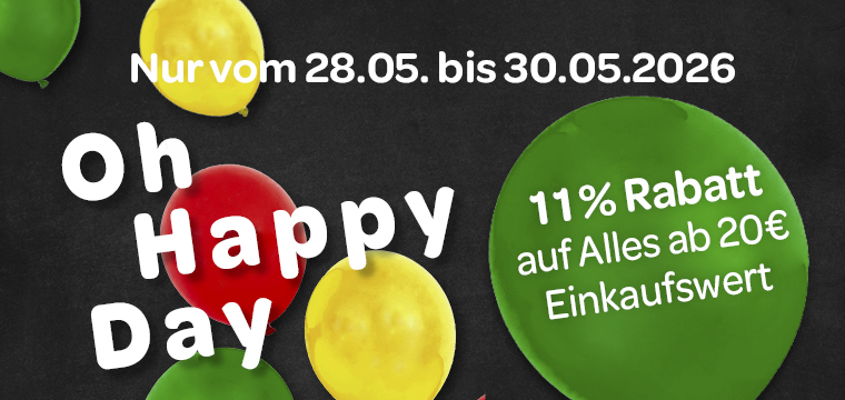 Oh Happy Day - 11% Rabatt auf Alles ab 20€