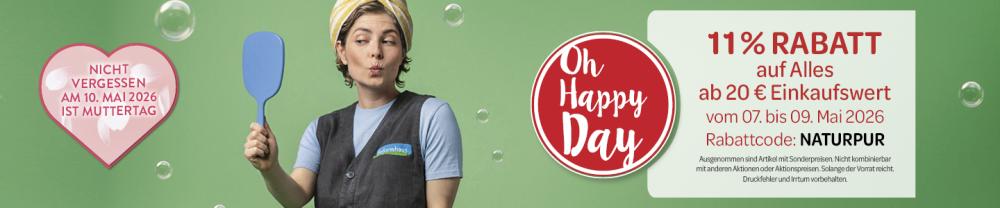11% auf Alles ab 20 € Einkaufswert - Oh Happy Day