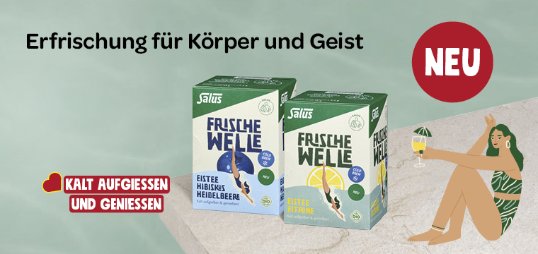 Frische Welle Eistees von Salus - jetzt neu bei VITALIA Reformhaus