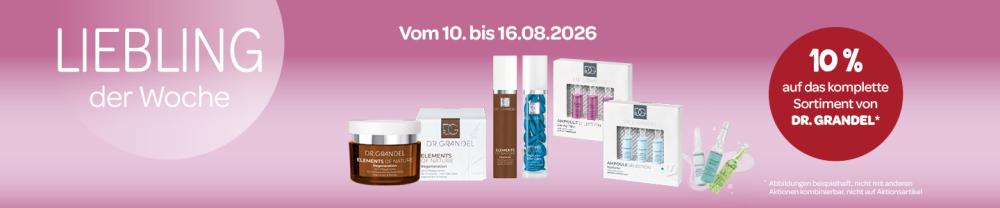 Liebling der Woche 10% Rabatt auf Artikel von Dr. Grandel und Rudy Profumi