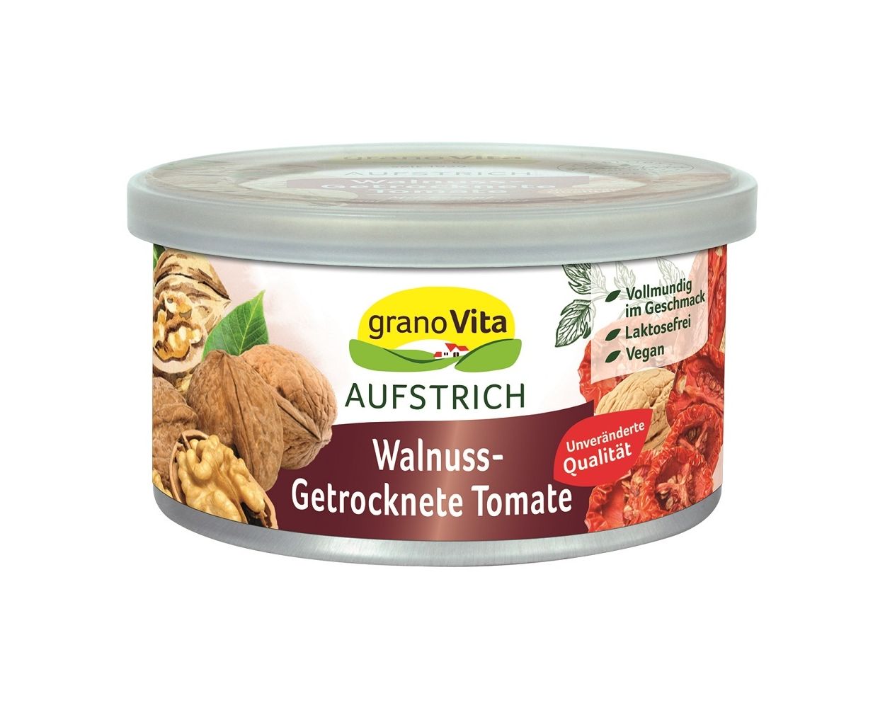 granoVita Veganer Brotaufstrich Walnuss-getrocknete Tomate 125 g