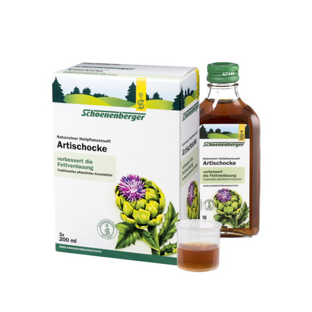 Schoenenberger Naturreiner Heilpflanzensaft Artischocke 3x 200 ml