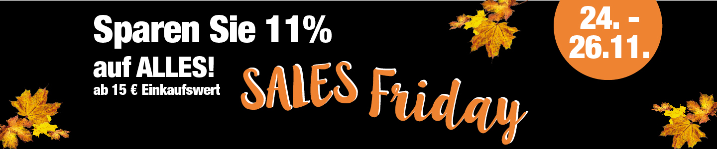 Sales Friday 11 % auf Alles