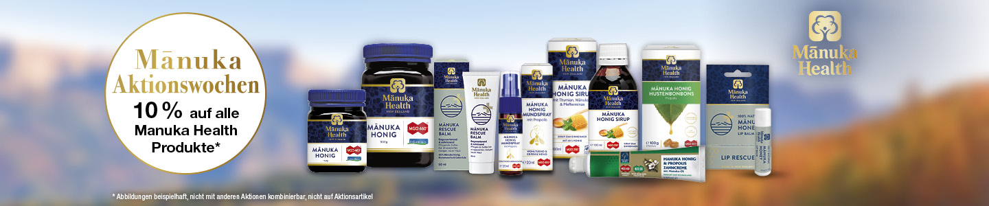 Manuka Wochen bei VITALIA - 10% Rabatt auf alle Produkte von Manuka Health